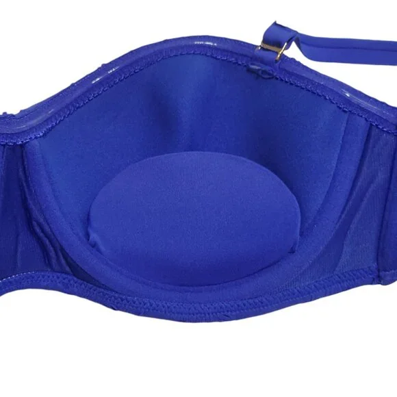 Sea Level Swim Australia Chantilly Bandeau Swim Top Azure DD/E Cup  US 4 - Picture 11 of 15